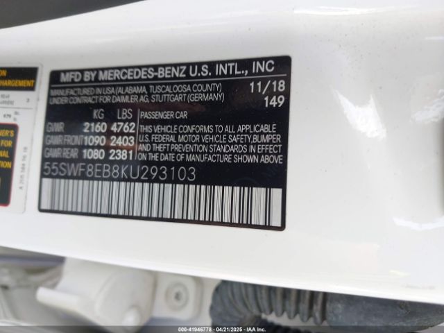 55SWF8EB8KU293103 Mercedes-Benz C 300 4matic