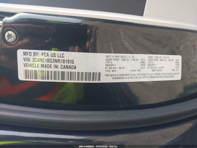 Chrysler Pacifica Touring L 2022 2C4RC1BG3NR181915 Image 9