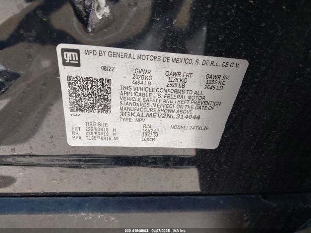 3GKALMEV2NL314044 GMC Terrain Fwd Sle