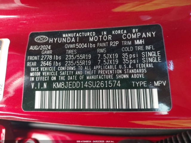 2025 HYUNDAI TUCSON HYBRID KM8JEDD14SU261574 Photo 8