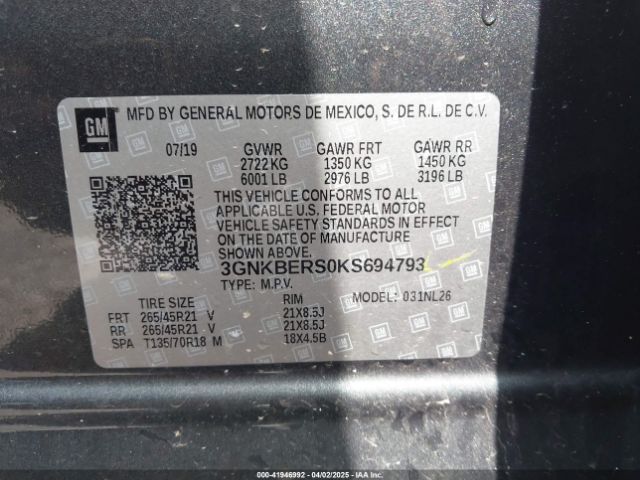3GNKBERS0KS694793 Chevrolet BLAZER RS