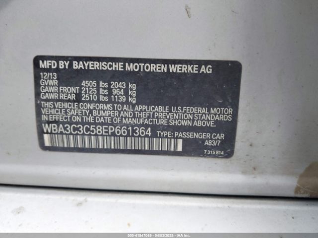 2014 BMW 320I WBA3C3C58EP661364 Photo 8