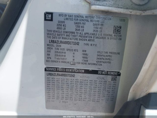 LRBAZLR44MD073242 Buick Envision Fwd Preferred