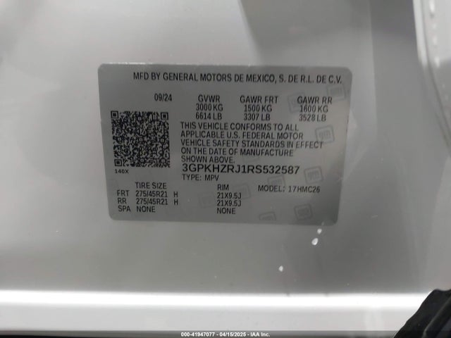 3GPKHZRJ1RS532587 Honda x0c+ec5
