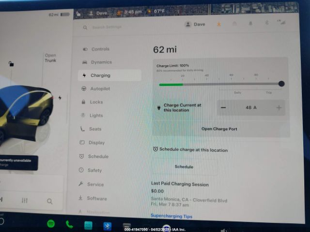 7SAYGAEE1SF262383 Tesla Model Y Long Range Dual Motor All-wheel Drive