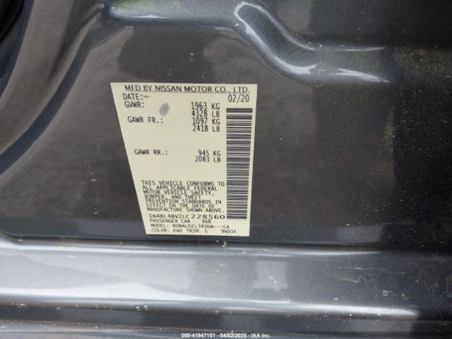 1N4BL4BV2LC228560 Nissan Altima S Fwd