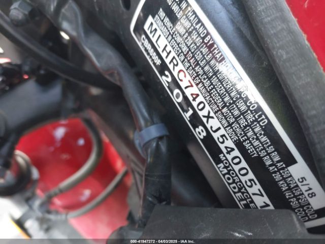 2018 HONDA CBR650 MLHRC740XJ5400571 Photo 9