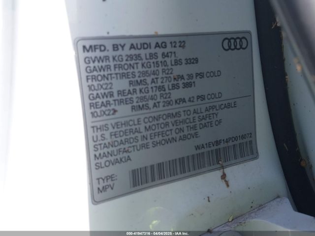 WA1EVBF14PD016072 Audi Q8