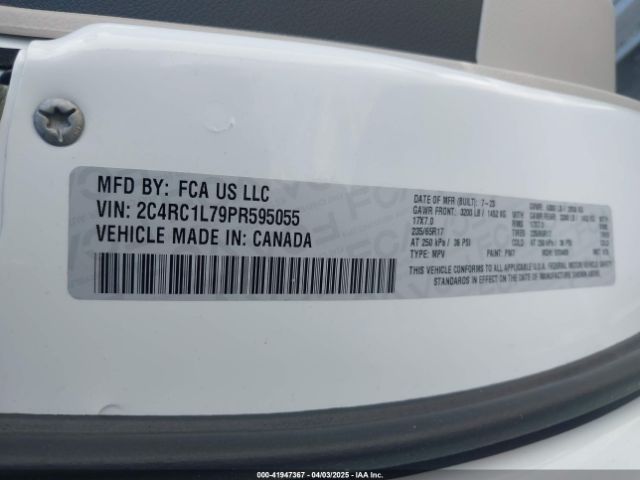 2C4RC1L79PR595055 Chrysler Pacifica Hybrid Touring L