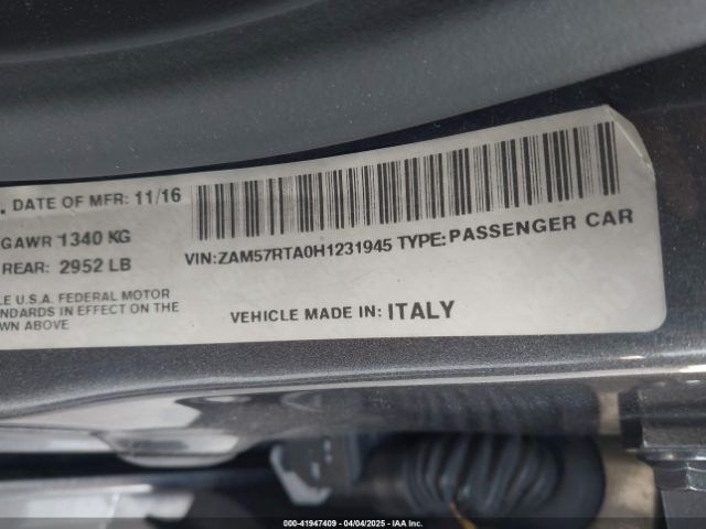 ZAM57RTA0H1231945 Maserati Ghibli S Q4