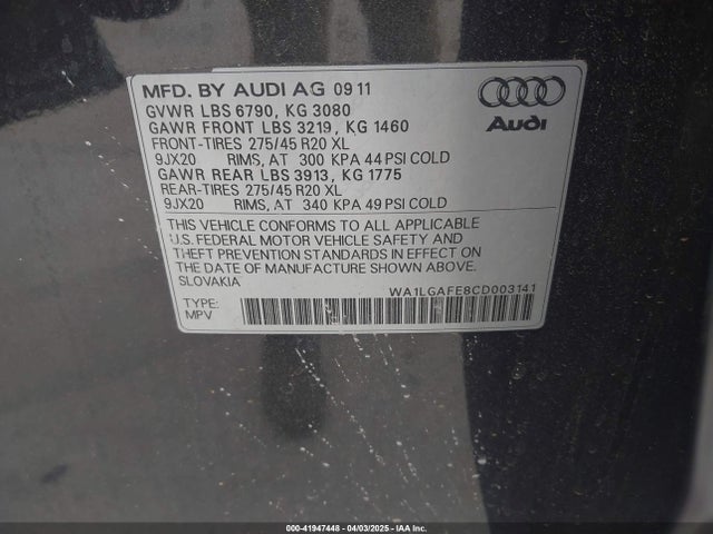 2012 AUDI Q7 WA1LGAFE8CD003141 Photo 8