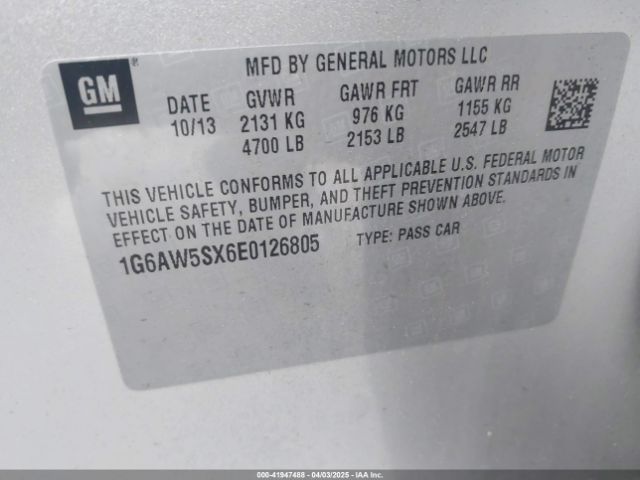 1G6AW5SX6E0126805 Cadillac Cts Standard