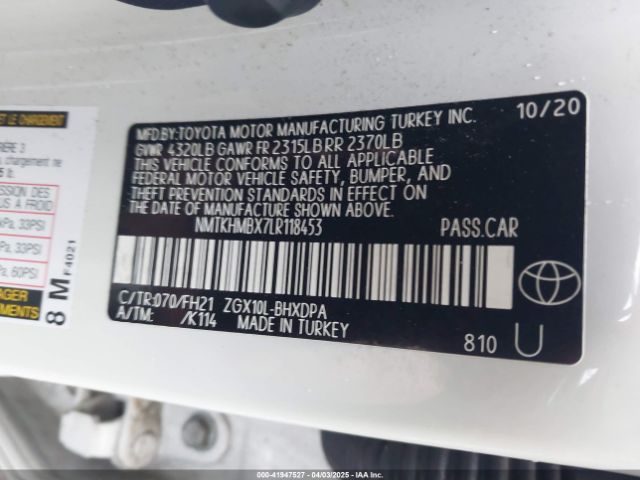 NMTKHMBX7LR118453 Toyota C-HR LE