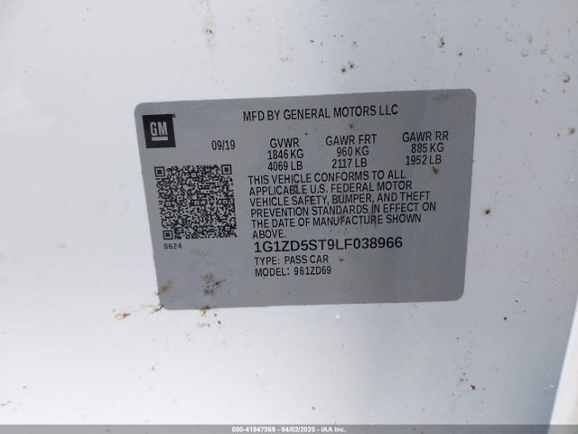 1G1ZD5ST9LF038966 Chevrolet lfv - direct injection, variable valve timing, gen 1