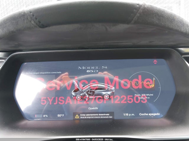 2016 TESLA MODEL S 5YJSA1E27GF122503 Photo 6
