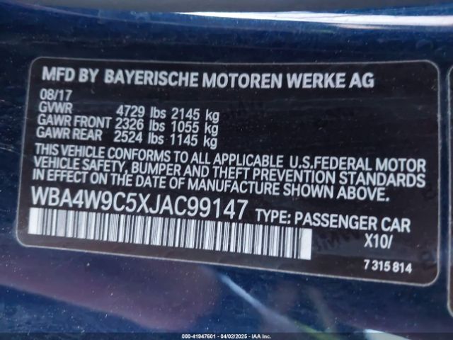 WBA4W9C5XJAC99147 BMW 440i Xdrive