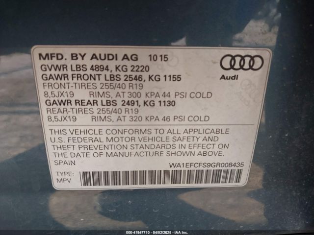 WA1EFCFS9GR008435 Audi Q3 2.0t Premium Plus