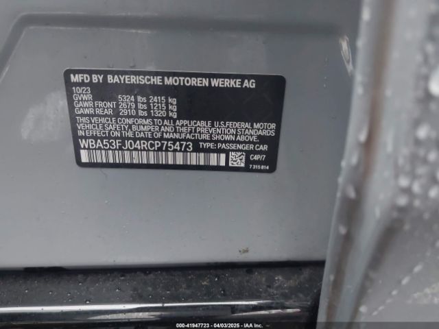 WBA53FJ04RCP75473 BMW 530 I Xdrive