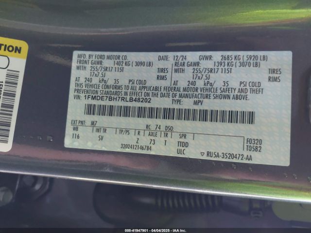 1FMDE7BH7RLB48202 Ford Bronco Big Bend