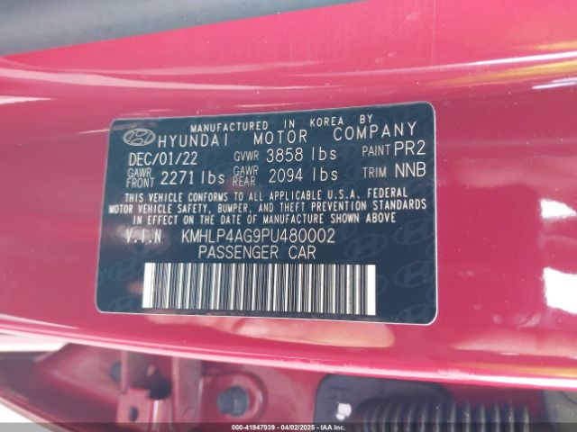 KMHLP4AG9PU480002 Hyundai mpi nu pe