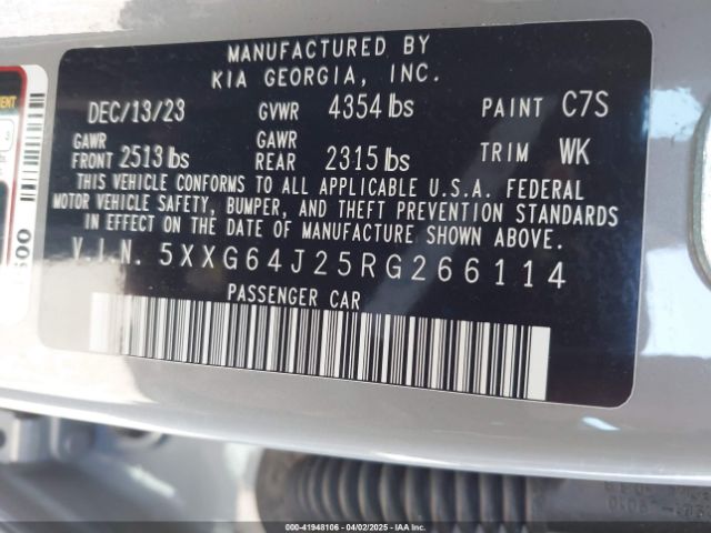 2024 KIA K5 5XXG64J25RG266114 Photo 8