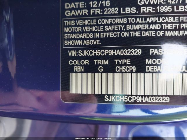 SJKCH5CP9HA032329 Infiniti Qx30 Premium