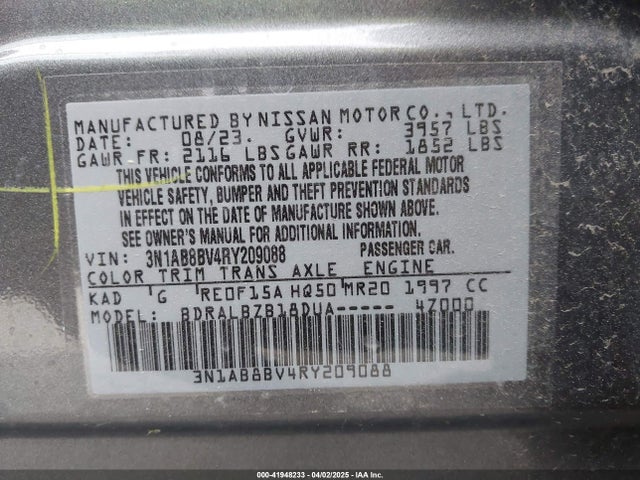 Nissan Sentra S Xtronic Cvt 2024 3N1AB8BV4RY209088 Image 9