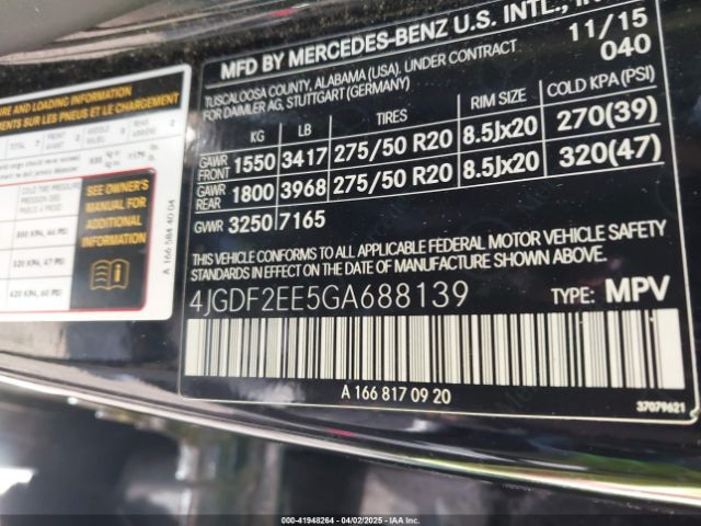 2016 MERCEDES-BENZ GL 350 BLUETEC 4JGDF2EE5GA688139 Photo 8