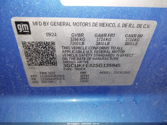 2025 CHEVROLET SILVERADO 1500 3GCUKFE82SG135945 Photo 8
