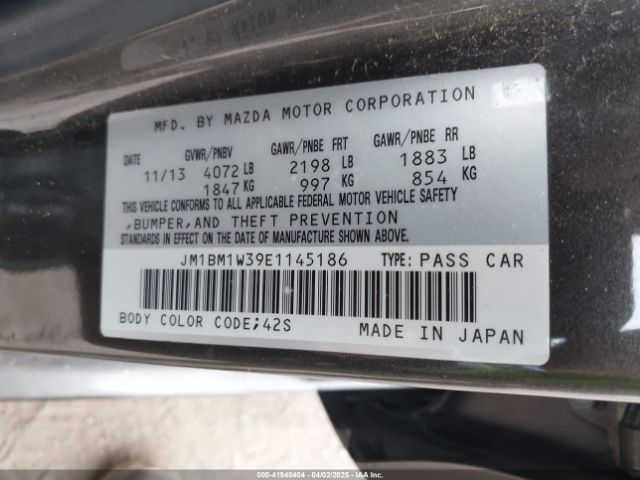 JM1BM1W39E1145186 Mazda Mazda3 S Grand Touring