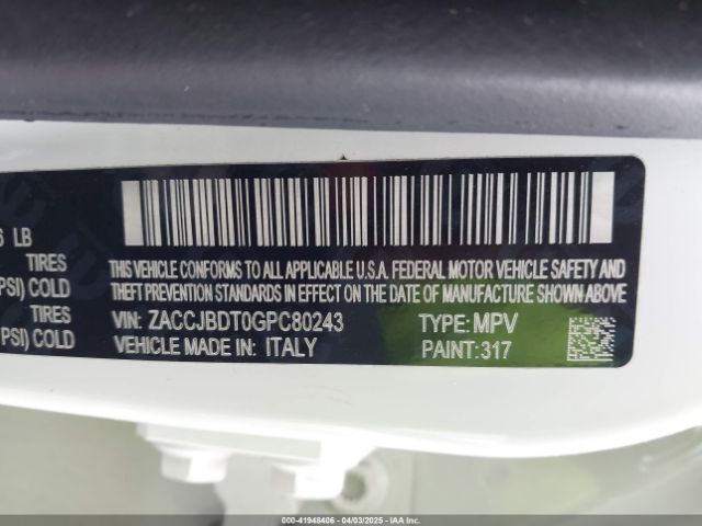 ZACCJBDT0GPC80243 Jeep Renegade Limited