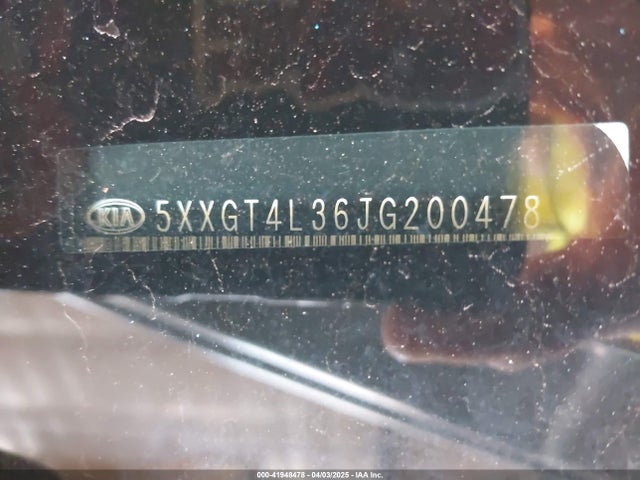 5XXGT4L36JG200478 KIA Optima Lx