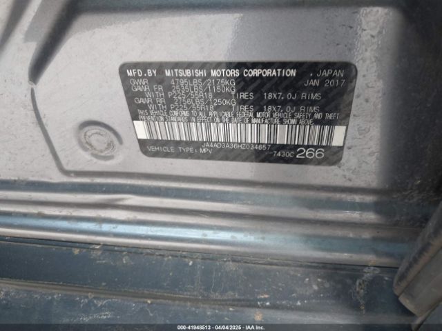 2017 MITSUBISHI OUTLANDER JA4AD3A36HZ034657 Photo 8