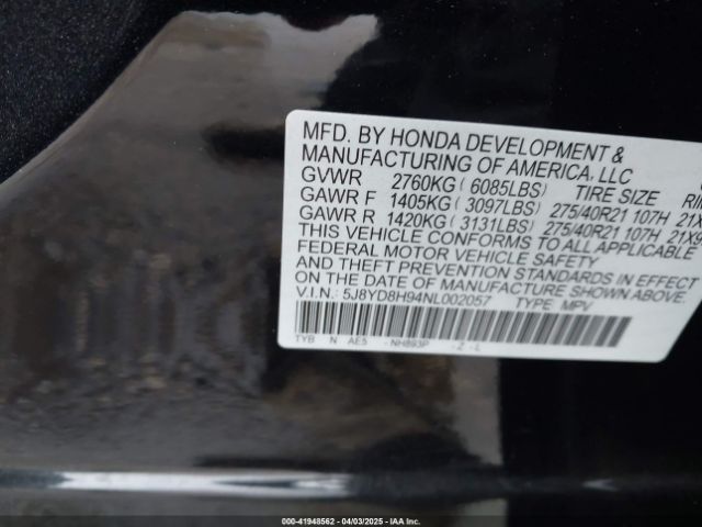 2022 ACURA MDX 5J8YD8H94NL002057 Photo 8