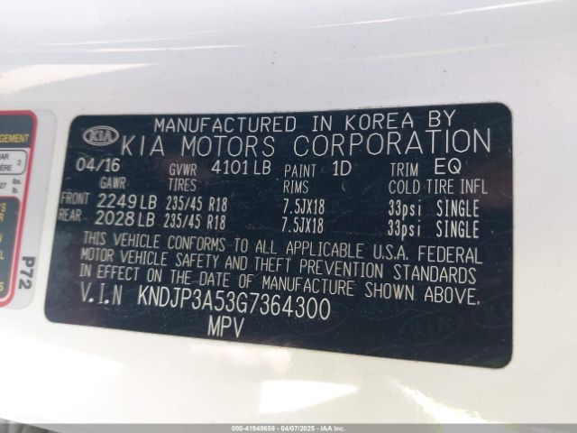 KNDJP3A53G7364300 KIA SOUL +