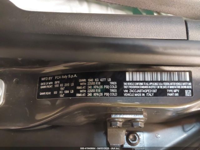 ZACCJABT4GPE31307 Jeep Renegade 75th Anniversary