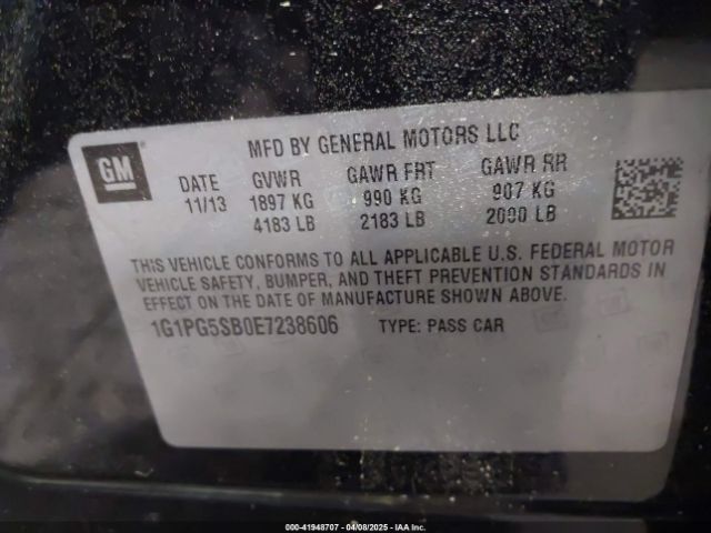 1G1PG5SB0E7238606 Chevrolet CRUZE LTZ
