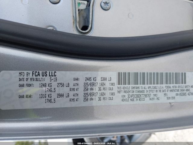 3C4PDCBB2KT798767 Dodge JOURNEY SE
