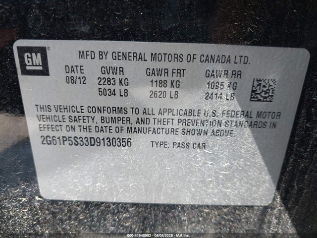 2013 CADILLAC XTS 2G61P5S33D9130356 Photo 8