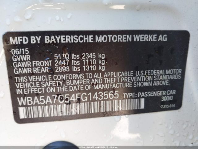 WBA5A7C54FG143565 BMW 528i Xdrive