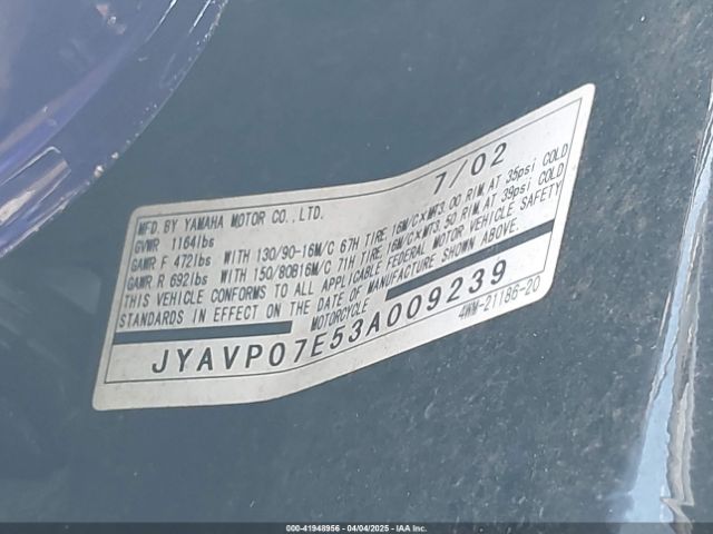 2003 YAMAHA XV1600 JYAVP07E53A009239 Photo 9