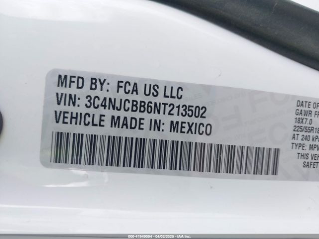 3C4NJCBB6NT213502 Jeep Compass Altitude Fwd