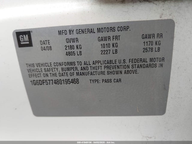 2008 CADILLAC CTS 1G6DF577480195468 Photo 8