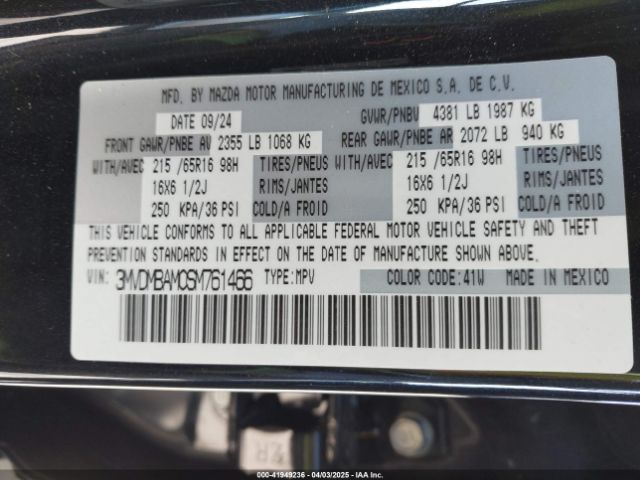 3MVDMBAM0SM761466 Mazda Cx-30 2.5 S