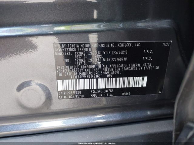 4T3E6RFV4RU148365 Toyota Rav4 Hybrid Xse