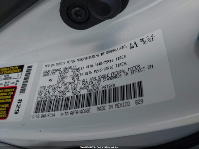 Toyota Tacoma Sr5 2021 3TYAX5GN2MT014259 Image 9