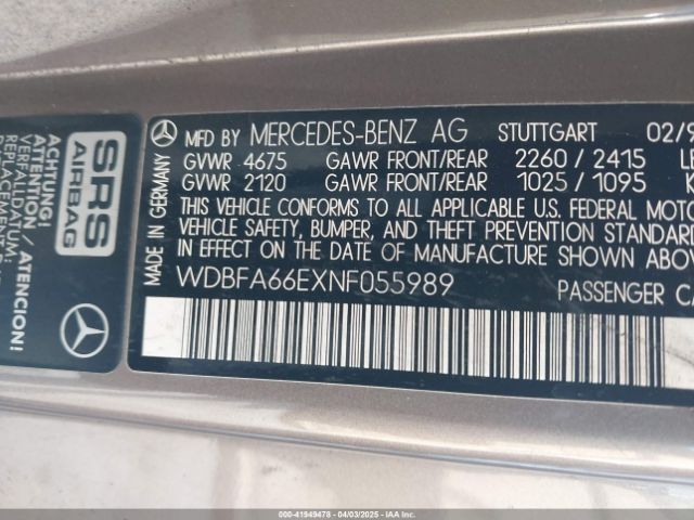1992 MERCEDES-BENZ 500 WDBFA66EXNF055989 Photo 8
