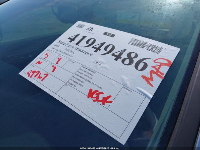 2HKRW1H86JH503753 Honda Cr-v Ex-l/ex-l Navi