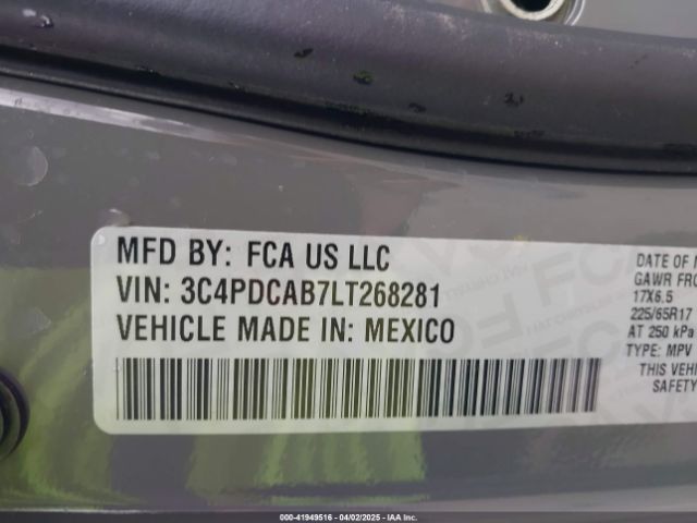 3C4PDCAB7LT268281 Dodge Journey Se Value