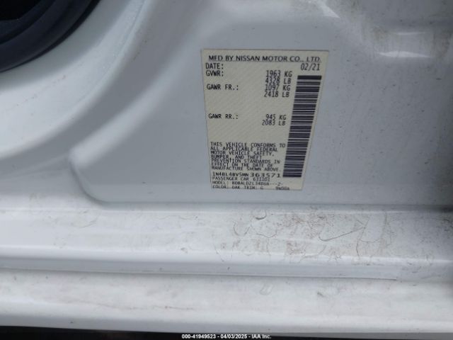 1N4BL4BV5MN363571 Nissan Altima S Fwd